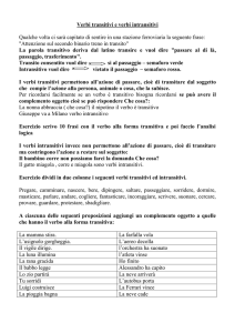 Verbi Transitivi e Intransitivi: Esercizi di Grammatica Italiana
