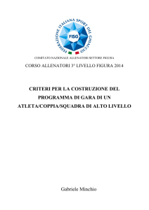 CRITERI PER LA COSTRUZIONE DEL PROGRAMMA DI