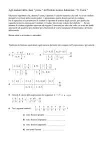 Trasforma in frazione equivalente ogni numero periodico che