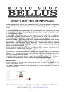 CIRCUITO ELETTRICO CHITARRA/BASSO
