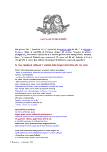 GAIO SALLUSTIO CRISPO Nacque nel 86 a.C. (morì nel 35 a.C.