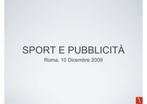 SPORT E PUBBLICITà - Acciari Consulting