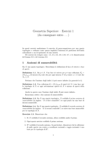 Esercizi su paracompattezza e partizione dell`unità File