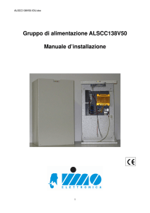 Gruppo di alimentazione ALSCC138V50 Manuale d`installazione
