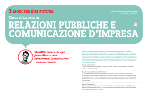 RELAZIONI PUbbLICHE E COMUNICAZIONE d`IMPRESA