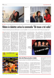 Ridere in dialetto: arriva la commedia “Dò tosan e tré