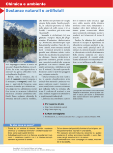 Sostanze naturali e artificiali