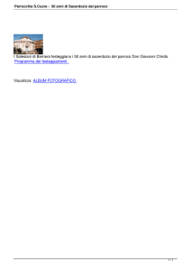 Parrocchia S.Cuore - 50 anni di Sacerdozio del parroco