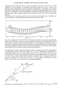 L`interpretazione di Bradley dell`aberrazione stellare annua