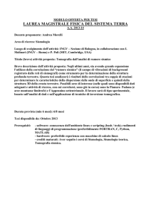 Scheda tesi - Lauree e Lauree Magistrali
