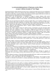 La strumentalizzazione di Spinoza contro Marx: ovvero l`ultima