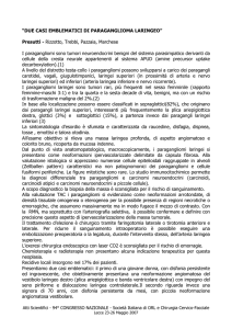 DUE CASI EMBLEMATICI DI PARANGLIOMA