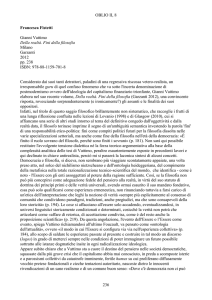 OBLIO II, 8 Francesca Fistetti Gianni Vattimo Della realtà. Fini della