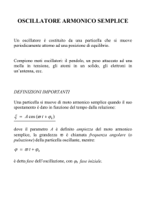 oscillatore armonico semplice