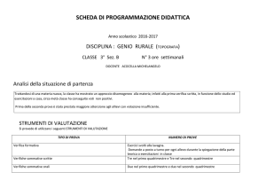 Programmazione Genio Rurale (topografia) Classe 3° Sez B