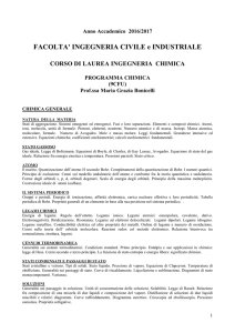 FACOLTA` INGEGNERIA CIVILE e INDUSTRIALE CORSO DI