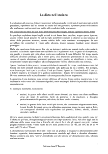 La dieta nell`anziano - Benvenuti nel sito della Dr.ssa Anna D`Eugenio
