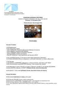 Il programma - mathesis nazionale