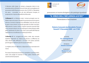 “IL VIRUS DELL`INFLUENZA A/H1N1”