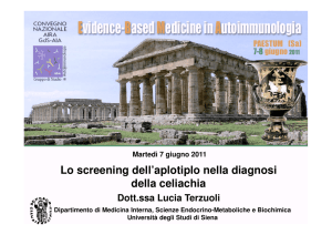 Lo screening dell`aplotiplo nella diagnosi della celiachia