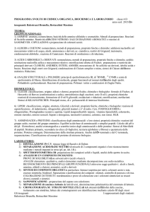 PROGRAMMA SVOLTO DI CHIMICA ORGANICA, BIOCHIMICA E