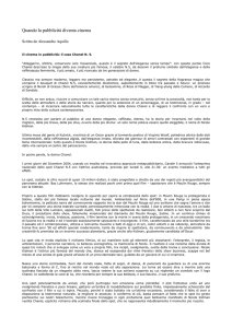 Quando la pubblicità diventa cinema
