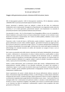 COSTRUIAMO IL FUTURO Se non per tutti per chi?