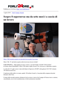 Scopre 8 supernovae ma da sette mesi è a caccia di