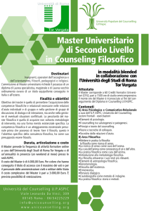 Master Universitario di Secondo Livello in Counseling Filosofico