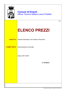 elenco prezzi - Comune di Empoli