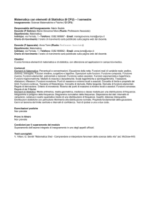 Matematica con elementi di Statistica