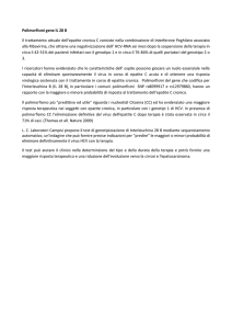 Polimorfismi gene IL 28 B Il trattamento attuale dell`epatite cronica C