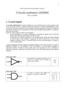 I Circuiti combinatori: LOGISIM - Istituto Angioy Carbonia, Corso di