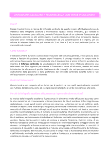 linfografia ascellare a fluorescenza con verde