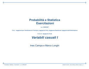 Variabili casuali I