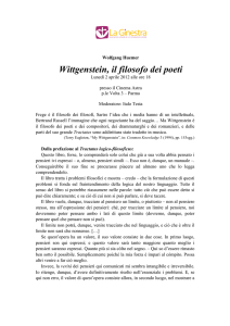 Wittgenstein, il filosofo dei poeti