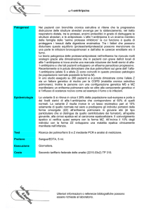 α-1-antritripsina Ulteriori informazioni o referenze bibliografiche