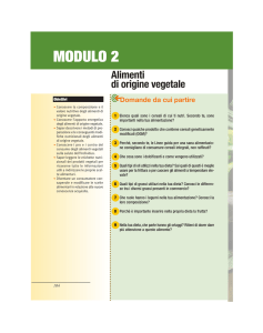 MODULO 2 Alimenti di origine vegetale