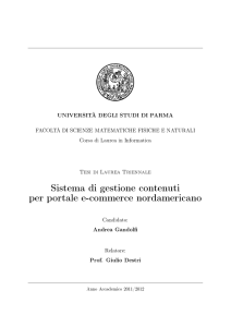 Sistema di gestione contenuti per portale e
