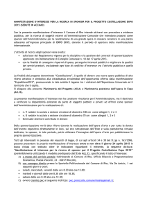 MANIFESTAZIONE D`INTERESSE PER LA