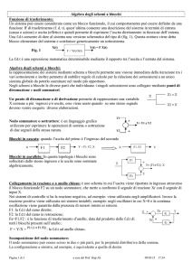 Algebra degli schemi a blocchi Funzione di trasferimento: Un