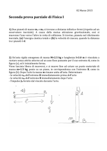 Seconda prova parziale di Fisica I