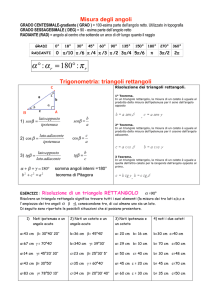 risoluzione triangoli rettangoli