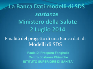 La banca dati modelli di SDS sostanze