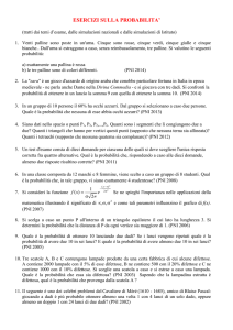 ESERCIZI SULLA PROBABILITA`
