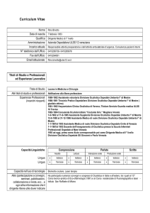 Curriculum - Azienda Ulss 12 veneziana