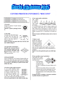 Giochi matematici autunno 2015