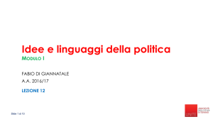 Idee e linguaggi della politica - Progetto e