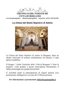 GRUPPO GUIDE TURISTICHE CITTÀ DI BERGAMO La chiesa del