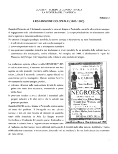 L`ESPANSIONE COLONIALE (1600